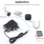 EUプラグ AC 100-240VからDC 6V 2A電源アダプター、先端: 5.5 x 2.1mm、ケーブル長: 1.1m、EUプラグ DC 6V 2A