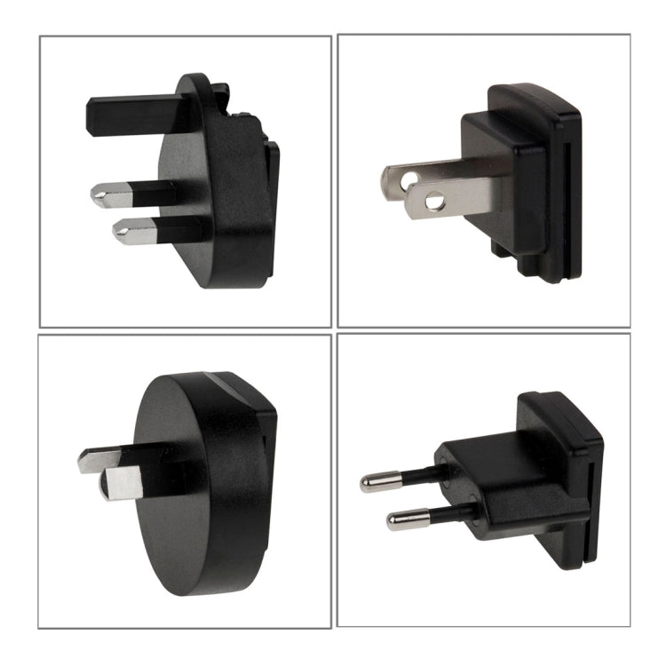4in1 EUプラグ＋USプラグ＋UKプラグ＋AUプラグ AC 100-240V から DC 12V 3A 電源アダプター、先端：5.5 x 2.1mm、ケーブル長：約1.2m、EU+US+UK+AUプラグ