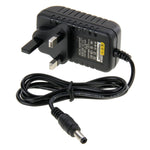 UKプラグ AC 100-240V から DC 12V 1A 電源アダプター、先端：5.5 x 2.1mm、ケーブル長：約90cm、DC 12V 1A、UKプラグ