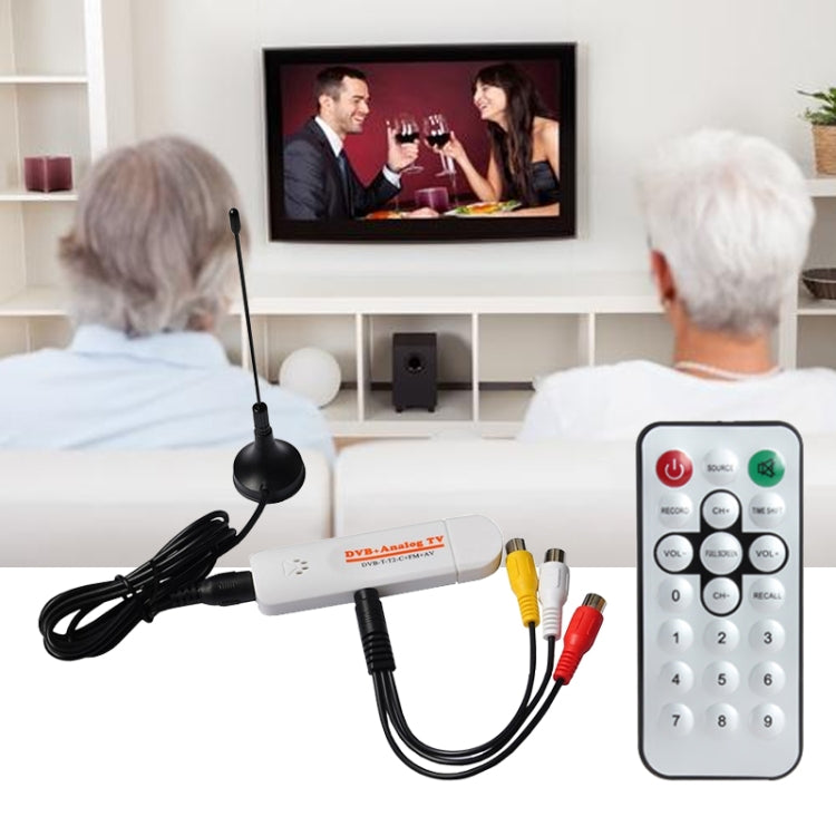 USBアナログテレビスティック、PCでアナログテレビ視聴、AV入力付き、グローバル対応、テレビスティック