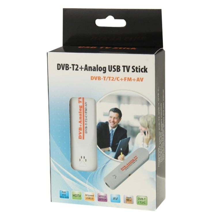 ミニデジタルUSB 2.0デュアルモジュールDVBアナログテレビスティック、FM＋AV＋DVB-T/T2/C対応、DVB-T/T2/C
