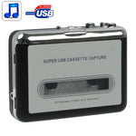 テープからPCへ スーパーUSBカセットからMP3コンバーター 音声キャプチャーミュージックプレーヤー、テープからMP3 ブラック