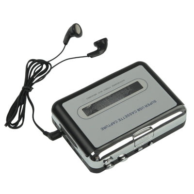 テープからPCへ スーパーUSBカセットからMP3コンバーター 音声キャプチャーミュージックプレーヤー、テープからMP3 ブラック