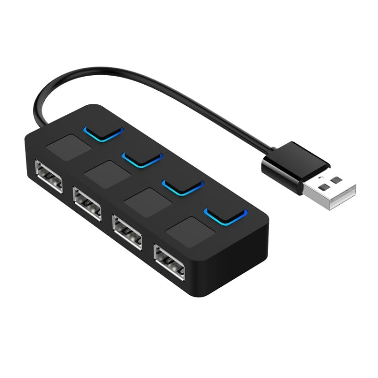 4ポートUSB 2.0ハブ 4スイッチ付き 4ポート4スイッチ（ブラック）、4ポート4スイッチ（ホワイト）
