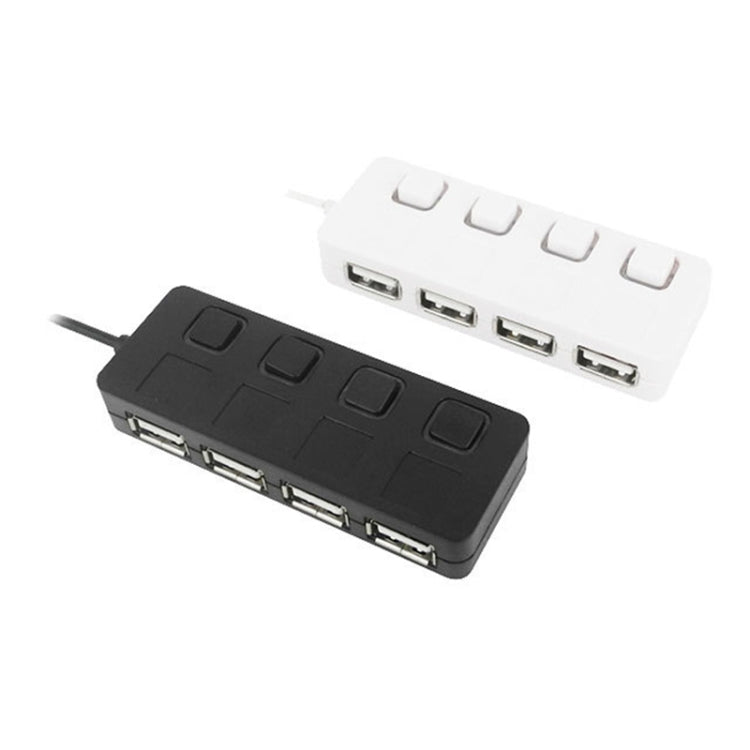4ポートUSB 2.0ハブ 4スイッチ付き 4ポート4スイッチ（ブラック）、4ポート4スイッチ（ホワイト）
