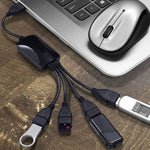 ユニバーサル4ポートUSB 2.0 480Mbps高速ケーブルハブ PC用