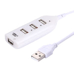 4ポートUSB 2.0ハブ ケーブル長30cm 4ポート（ブラック）、4ポート（ホワイト）