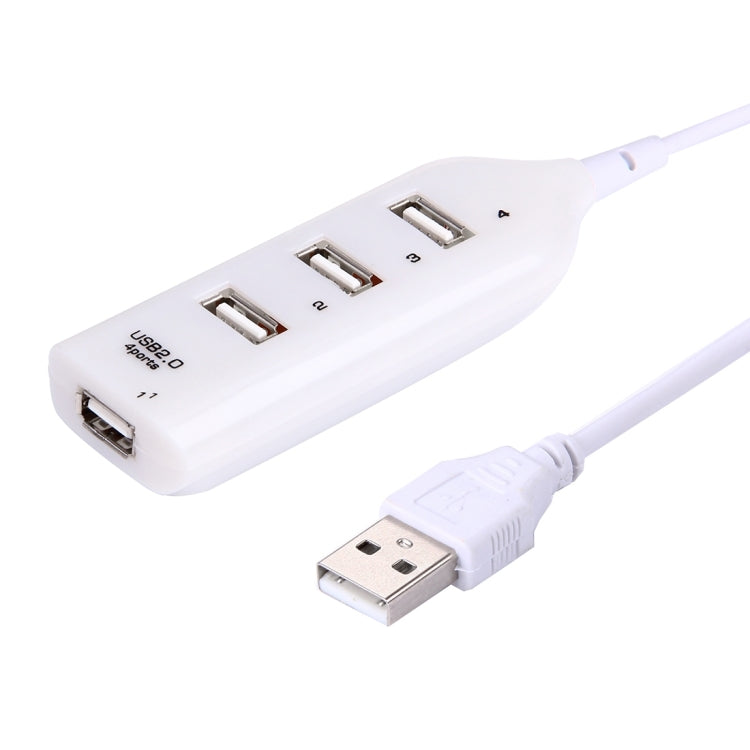 4ポートUSB 2.0ハブ ケーブル長30cm 4ポート（ブラック）、4ポート（ホワイト）