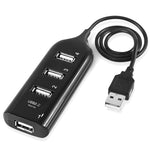 4ポートUSB 2.0ハブ ケーブル長30cm 4ポート（ブラック）、4ポート（ホワイト）