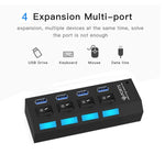 4ポートUSB 3.0ハブ 超高速5Gbps プラグアンドプレイ 1TB対応 4ポート（ブラック）、4ポート（ホワイト）