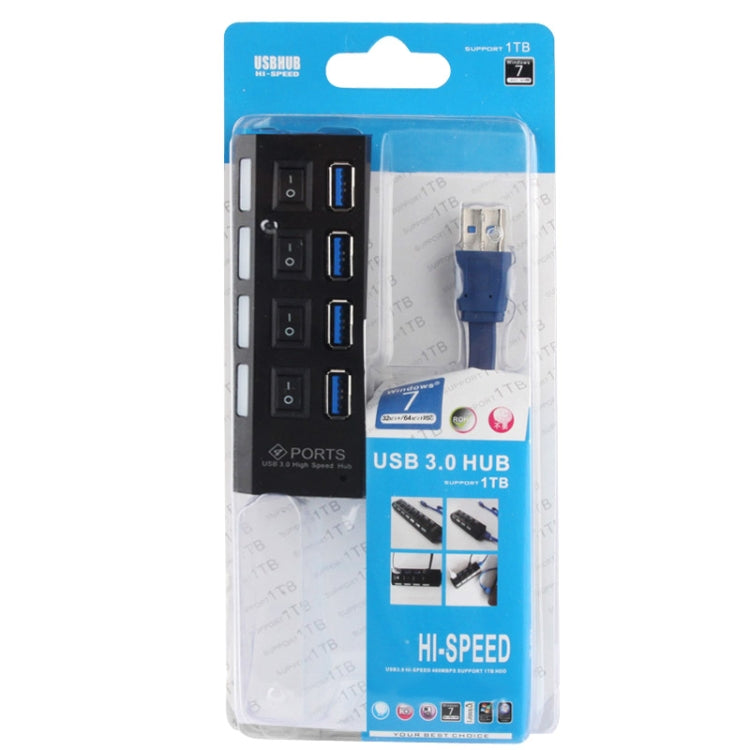 4ポートUSB 3.0ハブ 超高速5Gbps プラグアンドプレイ 1TB対応 4ポート（ブラック）、4ポート（ホワイト）