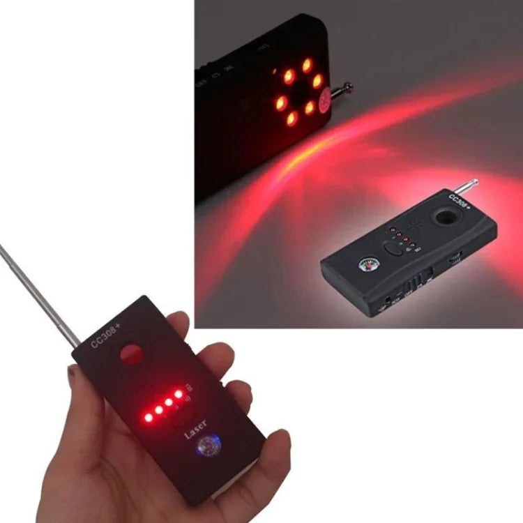 CC308+ マルチワイヤレスカメラレンズ検出器 電波信号検出 全周波数 RF GSM デバイスファインダー、CC308+