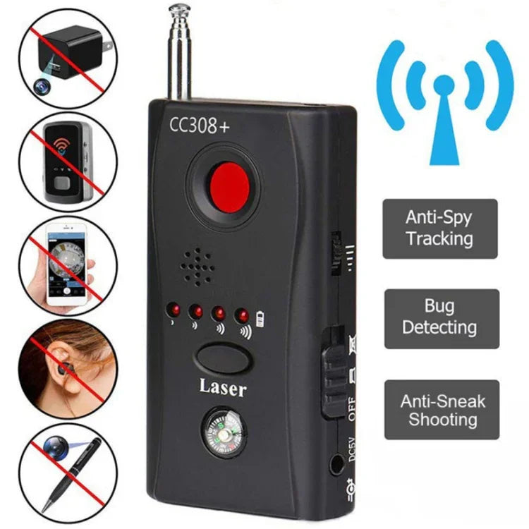 CC308+ マルチ検出器 全周波数 オールラウンド検出器 隠しミニカメラ / IPレンズ / GMS / RF信号検出器ファインダー、CC308+ 検出器