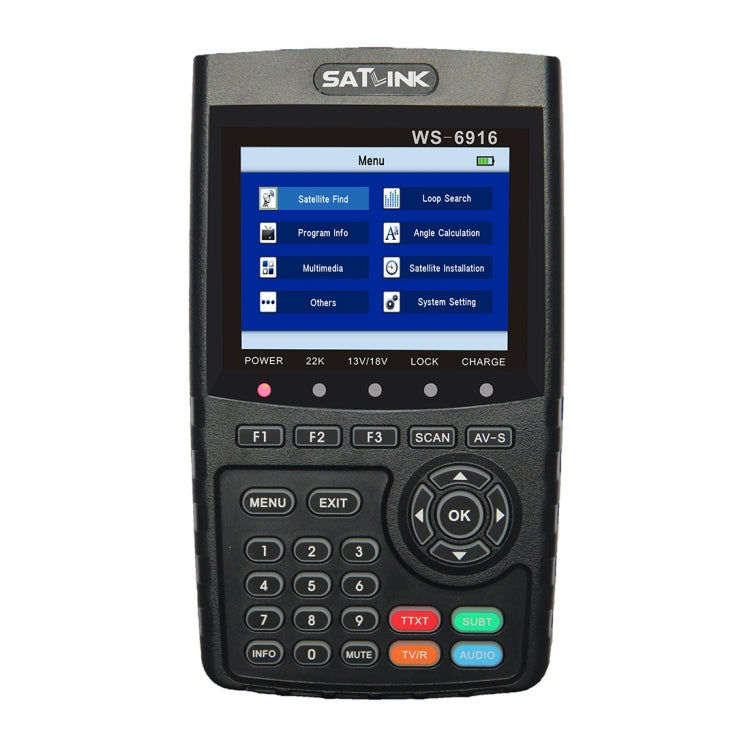 SATLINK WS6916 デジタル衛星信号ファインダーメーター 3.5インチ TFT LCDスクリーン DVB-S / S2, MPEG-2 / MPEG-4対応, WS6916