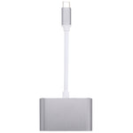 2 in 1 VGA＆HDMIメスからUSB-C / Type-Cオスハブスプリッターアダプター、VGA+HDMI