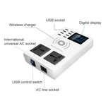 YC-CDA10W 10W マルチポートUSB インテリジェントデジタルディスプレイ急速充電ワイヤレスチャージャー、UKプラグ、SAS1048A、SAS1048B、SAS1048C