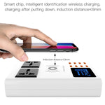YC-CDA10W 10W マルチポートUSB インテリジェントデジタルディスプレイ急速充電ワイヤレスチャージャー、UKプラグ、SAS1048A、SAS1048B、SAS1048C