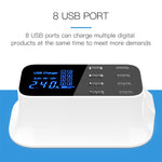 YC-CDA19A 8ポートUSB 多機能 40W インテリジェントデジタルディスプレイ急速充電ドック、UKプラグ、SAS1049A、SAS1049B、SAS1049C