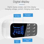 YC-CDA19A 8ポートUSB 多機能 40W インテリジェントデジタルディスプレイ急速充電ドック、UKプラグ、SAS1049A、SAS1049B、SAS1049C