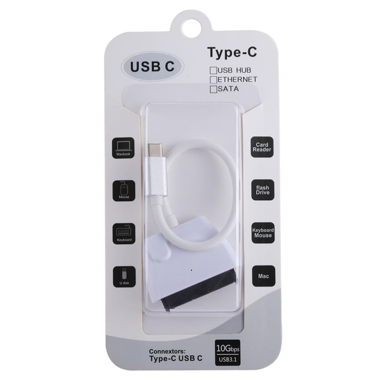 USB-C / Type-Cから22ピンSATAハードドライブアダプターケーブルコンバーター、全長：約23cm