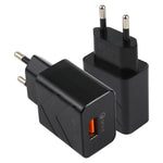 LZ-715 18W QC3.0 USBシングルポート高速トラベル充電器 EUプラグ EUプラグ