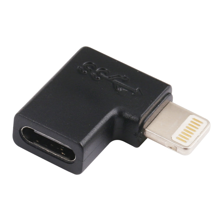 8ピン オス to USB-C / Type-C メス エルボー充電アダプター、8ピン オス to USB-C / Type-C メス