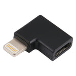 8ピン オス to USB-C / Type-C メス エルボー充電アダプター、8ピン オス to USB-C / Type-C メス