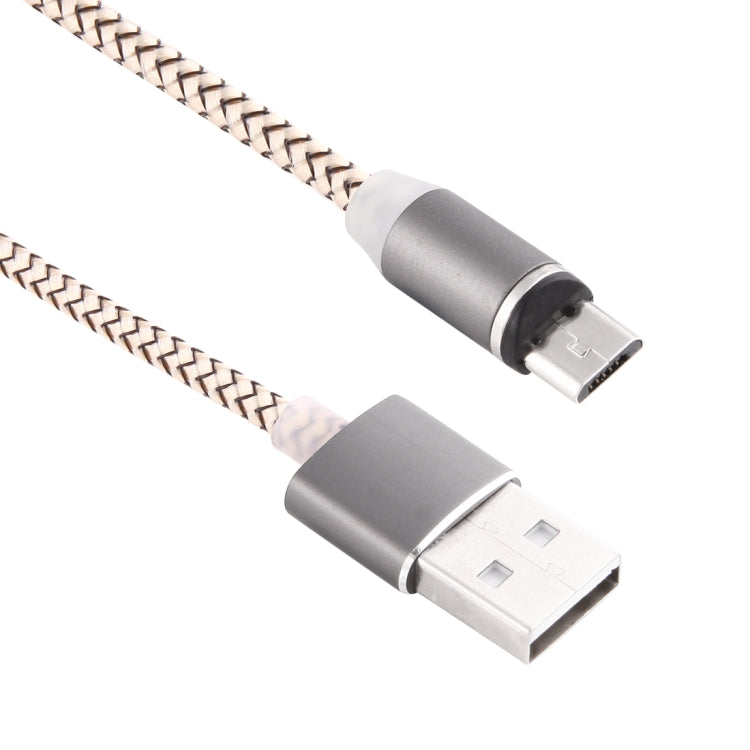 360度回転 1m編みスタイル マイクロUSBからUSB 2.0 強力マグネティック充電ケーブル LEDインジケーター付き