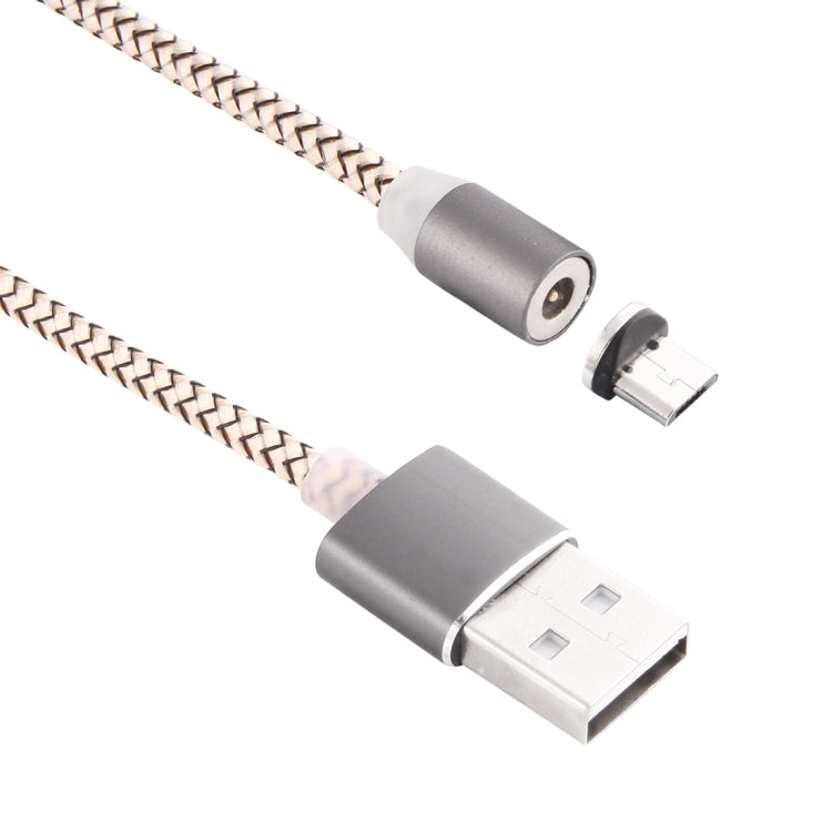 360度回転 1m編みスタイル マイクロUSBからUSB 2.0 強力マグネティック充電ケーブル LEDインジケーター付き