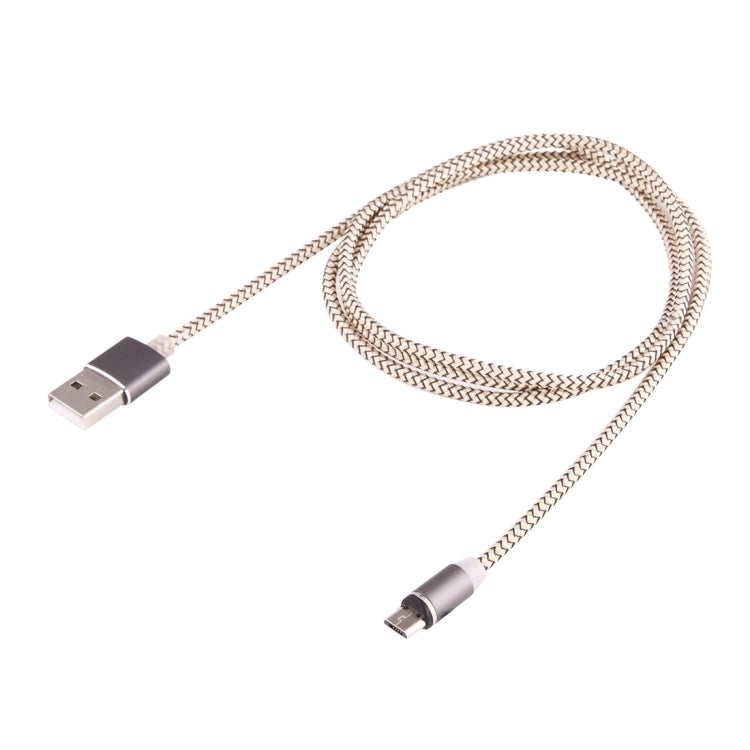 360度回転 1m編みスタイル マイクロUSBからUSB 2.0 強力マグネティック充電ケーブル LEDインジケーター付き