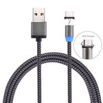 360度回転 1m編みスタイル USB-C / Type-C から USB 2.0 強力マグネティック充電ケーブル LEDインジケーター付き