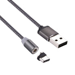 360度回転 1m編みスタイル USB-C / Type-C から USB 2.0 強力マグネティック充電ケーブル LEDインジケーター付き