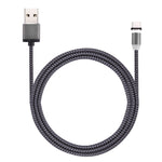 360度回転 1m編みスタイル USB-C / Type-C から USB 2.0 強力マグネティック充電ケーブル LEDインジケーター付き