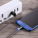 360度回転 1m編みスタイル USB-C / Type-C から USB 2.0 強力マグネティック充電ケーブル LEDインジケーター付き
