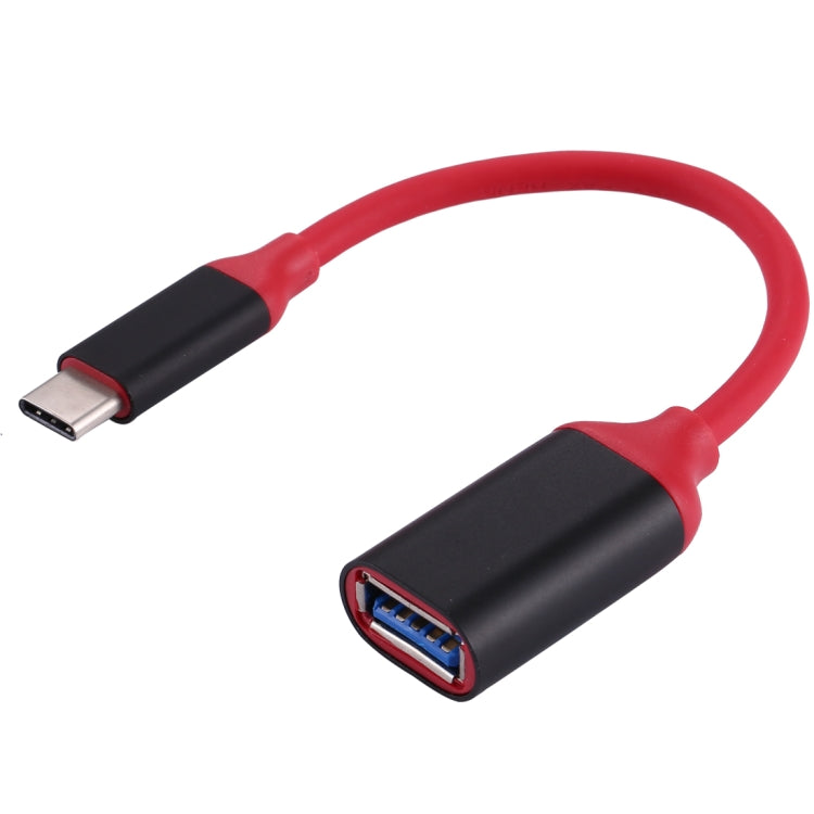 15cm アルミ合金ヘッド USB-C / Type-C 3.1オス-USB 3.0メス OTG変換アダプターケーブル
