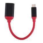 15cm アルミ合金ヘッド USB-C / Type-C 3.1オス-USB 3.0メス OTG変換アダプターケーブル