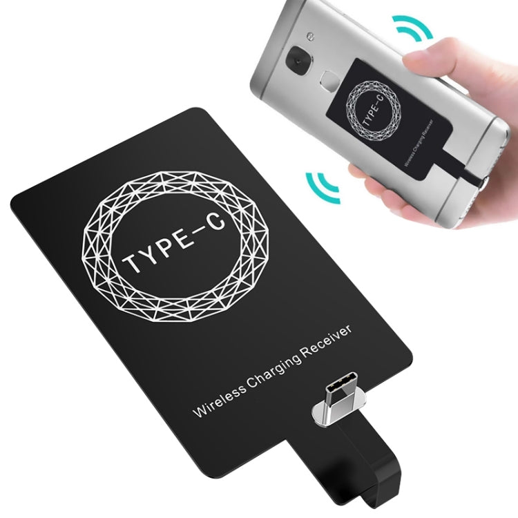5V 800mA Qi規格ワイヤレス充電レシーバー USB-C / Type-Cポート付き、Type-Cスマホ対応