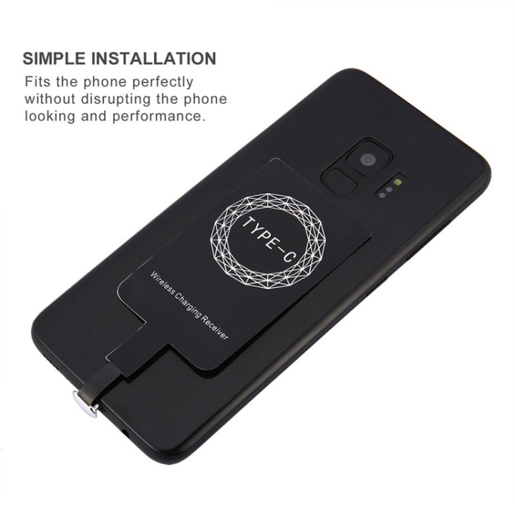5V 800mA Qi規格ワイヤレス充電レシーバー USB-C / Type-Cポート付き、Type-Cスマホ対応