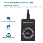 5V 800mA Qi規格ワイヤレス充電レシーバー USB-C / Type-Cポート付き、Type-Cスマホ対応