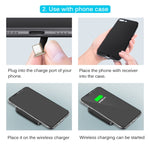 5V 800mA Qi規格ワイヤレス充電レシーバー USB-C / Type-Cポート付き、Type-Cスマホ対応