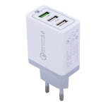 XHF30W 3ポートQC3.0 USB高速充電壁充電器 EUプラグ EUプラグ