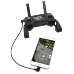 30cm マイクロUSB to USB-C / タイプC 変換データケーブルコネクター DJI MAVIC PRO & SPARK リモートコントローラー、スマートフォン、タブレット対応 マイクロUSB to USB-C / タイプC