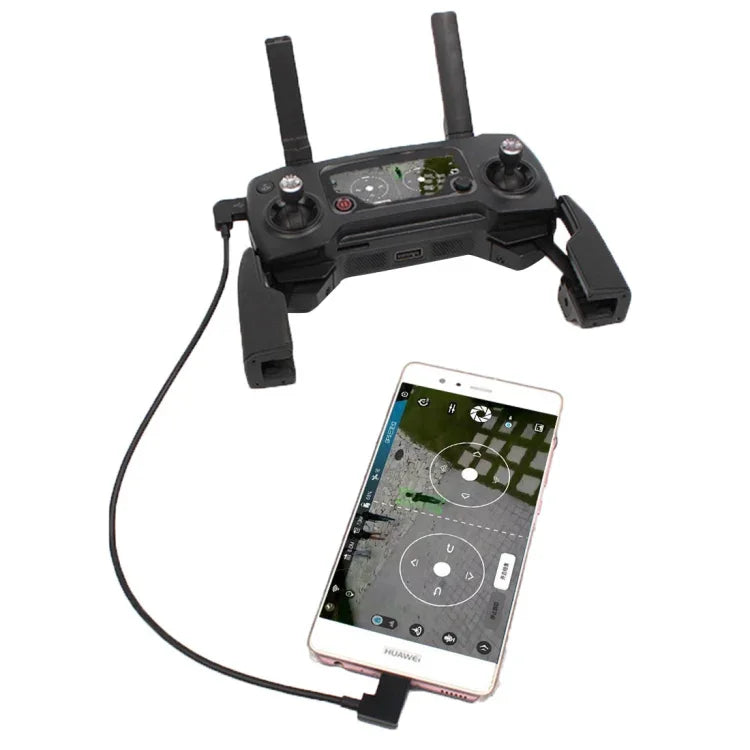 30cm マイクロUSB to USB-C / タイプC 変換データケーブルコネクター DJI MAVIC PRO & SPARK リモートコントローラー、スマートフォン、タブレット対応 マイクロUSB to USB-C / タイプC