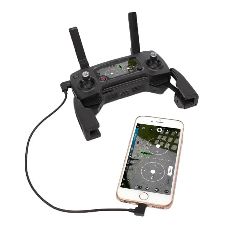 30cm マイクロUSB to 8ピン 変換データケーブルコネクター DJI MAVIC PRO & SPARK & Mavic 2 Pro & Mavic 2 Zoom リモートコントローラー、iPhone、iPad対応 マイクロUSB to 8ピン