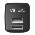 Vinsic 12W 5V 2.4A出力 デュアルUSB壁掛け充電器 USB充電アダプター