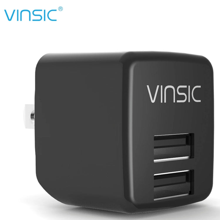 Vinsic 12W 5V 2.4A出力 デュアルUSB壁掛け充電器 USB充電アダプター