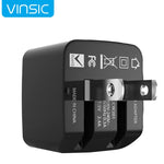 Vinsic 12W 5V 2.4A出力 デュアルUSB壁掛け充電器 USB充電アダプター