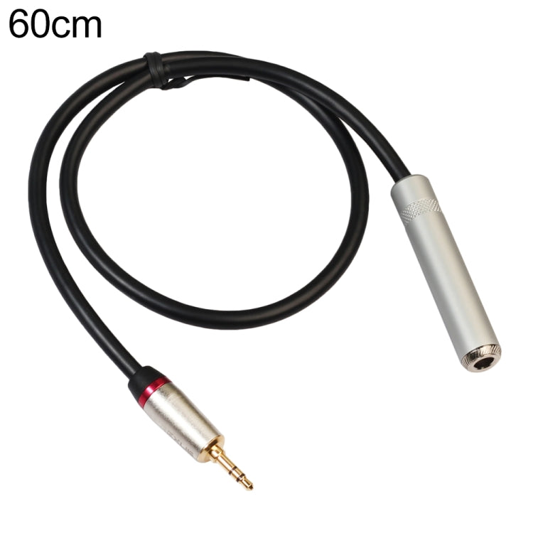 REXLIS TC128MF 3.5mm オス から 6.5mm メス オーディオアダプターケーブル、長さ：60cm