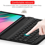 Ultra-thin Detachable Magnetic Bluetooth Keyboard Leather Tablet Case for Galaxy Tab A 8.0 2019 P200 / P205, with Holder