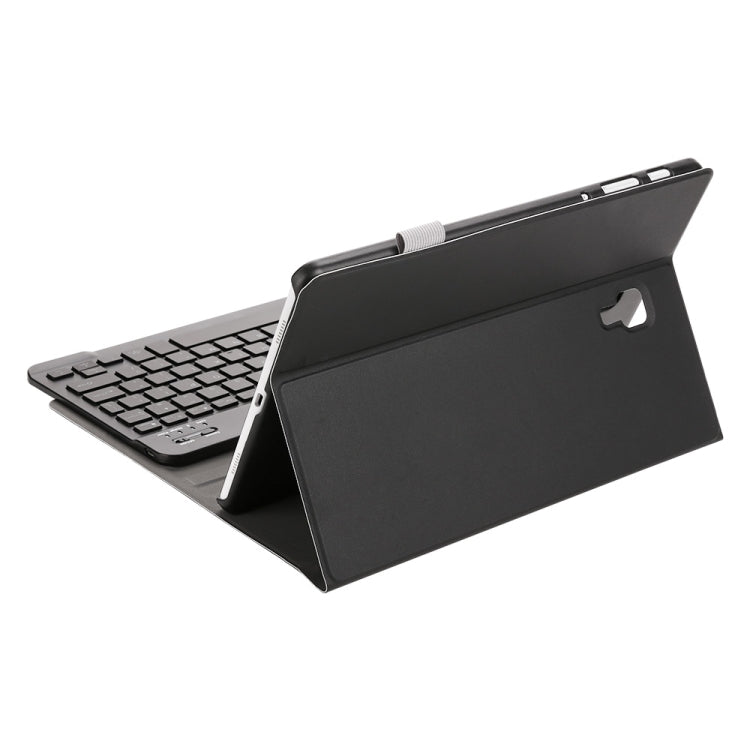 ST590S Bluetooth 3.0 ファインウール調PUレザー ABS着脱式 七色バックライトBluetoothキーボード レザータブレットケース Samsung Galaxy Tab A 10.5インチ T590 / T595用 ペンスロット＆ホルダー付き